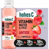 Bebida vitaminada Antiox fresa-frambuesa HOHES C, botella 50 cl
