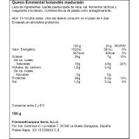 ORO DE HOLANDA Emmental gazta arraspatua, poltsa 180 g