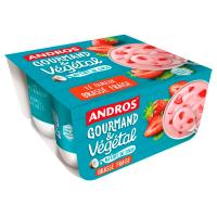 Postre vegetal sabor fresa DHUL AG&V, pack 4x100 g