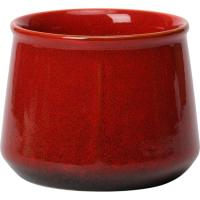 Vela en vaso de cerámica rojo Velvet, Ø10x7,9 cm  KASA, 226 g