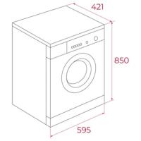 Lavadora de libre instalación, inox, 15 programas y capacidad de lavado 7 kg TEKA