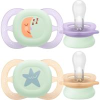 Chupete soult ultra start nocturno 0-2 meses AVENT, pack 2 uds