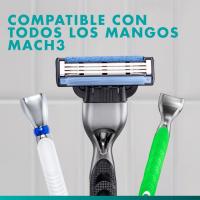Cargador de afeitar GILLETTE MACH3, pack 7+1 ud