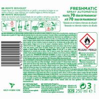 Ambientador white bouquet AIRWICK FRESHMATIC, recambio 3 uds