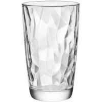 Vaso alto Diamond transparente, vidrio labrado BORMIOLI, 47 cl