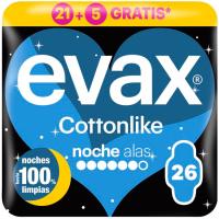 Compresas con alas EVAX COTTONLIKE, paquete 21+5 uds