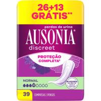 Compresas de inconti. normal AUSONIA DISCREET, paquete 39 uds