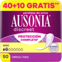 Compresas de inconti. mini AUSONIA DISCREET, paquete 50 uds