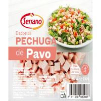 Dados de pechuga de pavo SERRANO, bandeja 150 g