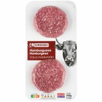 Hamburguesa de vaca madurada EROSKI, pack 2x120 g