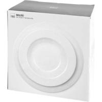 Vajilla de porcelana blanca Malibú H&H, 18 piezas
