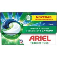 ARIEL TOTAL detergentea kapsuletan, kutxa 18 dosi