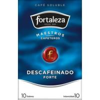 Café soluble descafeinado Forte FORTALEZA, caja 10 sobres