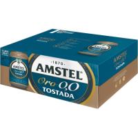 Cerveza 0,0 AMSTEL ORO, pack lata 12x33 cl