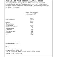 Pechuguita pavo 99% cárnico CAMPOFRÍO NATURARTE, bandeja 90 g