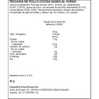 Pechuguita de pollo 99% CAMPOFRÍO NATURARTE, bandeja 90 g