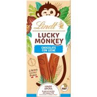 LINDT lucky monkey esnedun txokolatea, tableta 100 g