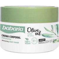 Crema corporal hidrantante de aceite oliva BABARIA, tarro 250 ml