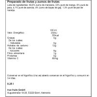 Smoothie orange TRUE FRUITS, botella 250 ml