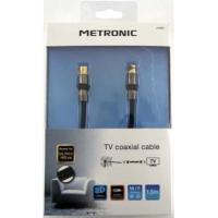 Cable coaxial blindado 9,52mm macho/hembra 1,5m 419001 METRONIC
