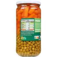 Guisante-zanahoria EROSKI, frasco 425 g