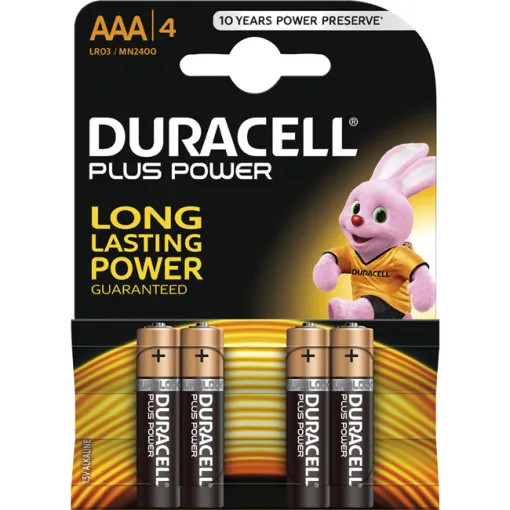 Pila alcalina Plus Power LR06 (AA) DURACELL, pack 4 uds