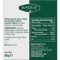 Edulcorante BAQUÉ, caja 60 sobres