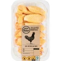 Alas de pollo partidas sin punta EROSKI NATUR, bandeja aprox. 450 g