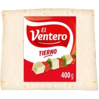 Queso tierno EL VENTERO, cuña 400 g