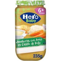 Tarrito de zanahorias-arroz HERO, tarro 235 g 