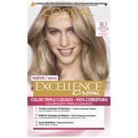 Tinte rubio claro ceniza N.8.1 EXCELLENCE, caja 1 ud
