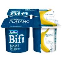 Yogur Bifi Activium de plátano KAIKU, pack 4x125 g