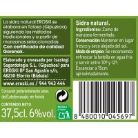 EROSKI bertako sagardoa, botilatxoa 37,5 cl