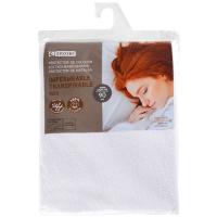 Protector de colchón, impermeable, transpirable, Rizo, 80% algodón y 20% poliéster EROSKI