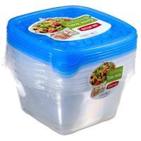 Fiambrera hermética cuadrada Take Away, plástico CURVER, set 5 uds x 1,1 litros
