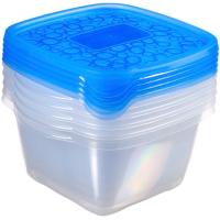 Fiambrera hermética cuadrada Take Away, plástico CURVER, set 5 uds x 1,1 litros