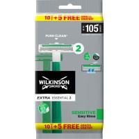 Maquinilla desechable WILKINSON EXTRA 2 SENSITIVE, pack 15 uds