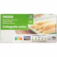 Espárrago muy grueso 6/8 piezas EROSKI, lata 250 g