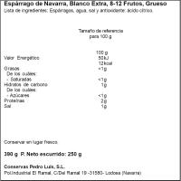 Espárrago grueso IGP 8/12 piezas PEDRO LUIS, lata 250 g