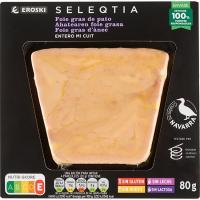 Foie Entier Micuit EROSKI SELEQTIA, blister 80 g