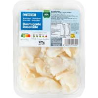 Bacalao desalado desmigado EROSKI, bandeja 225 g