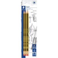 Lápiz grafito con goma, 2HB Noris STAEDTLER, blister 3uds