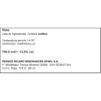 Vino Tinto Tempranillo Rioja CAMPO VIEJO, botella 75 cl