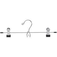 Percha con barra de metal cromado con 2 pinzas MONDEX, 3uds