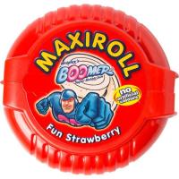 BOOMER MAXI ROLL FUN marrubizko txiklea, paketea 56 g
