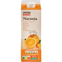 Zumo de naranja concentrado EROSKI basic, brik 1 litro
