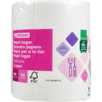 Papel de cocina rollo gigante EROSKI, paquete 1 rollo