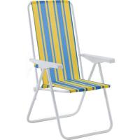 Sillón posiciones, tubo redondo blanco, nylon, 1 ud