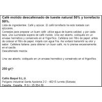 Café molido descafeinado mezcla BAQUÉ, paquete 250 g