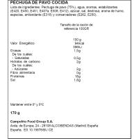 Pechuga de pavo CAMPOFRÍO FINÍSSIMAS, bandeja 170 g